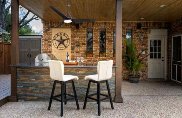 patio under a deck