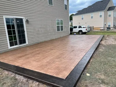 red and brown colored patio