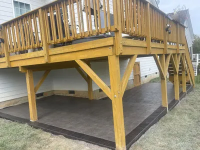 concrete under deck